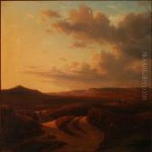 Moor Landscape At Sunset by F. C. Kiaerskou