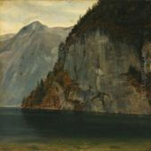 View From Konigsee,tyrol by F. C. Kiaerskou