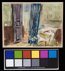 Interior With Purple Doors by Wolf Kibel
