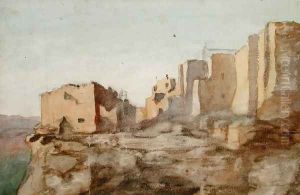 Moqui Village Cliff Dwellings, Arizona, 1869-71 by Vincent Colyer