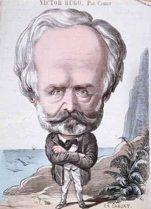 Victor Hugo (1802-85) on Jersey rock, 1867