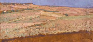 Sulla Strada Di Volterra by Giorgio Kienerk