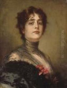 A Portrait Of A Spanish Lady by Conrad Kiesel
