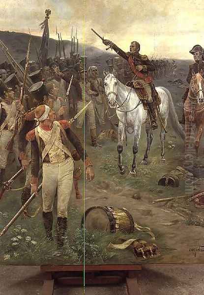 Marshal Ney rallying the troops at Waterloo, 1898 - view 1