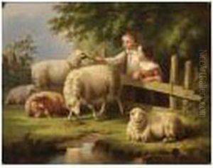 Tending The Sheep by Cornelis Kimmel