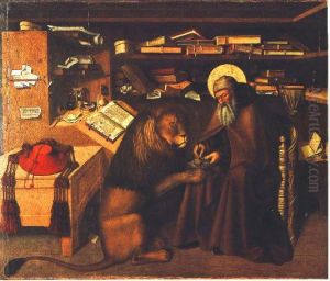 St. Jerome Removing a Thorn from the Lion's Paw c.1445 by Niccolo Antonio Colantonio