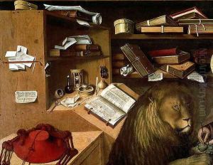 St. Jerome Removing a Thorn from the Lion's Paw, c.1445 (detail) by Niccolo Antonio Colantonio