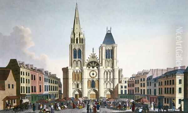 View of the Facade of the Church of Saint-Denis near Paris, c.1820 - view 1