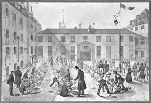 Shackling the convicts at Bicetre by Gabriel Cloquemin