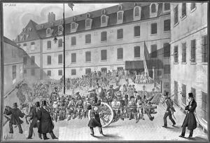 Arrival of the convicts at Bicetre by Gabriel Cloquemin