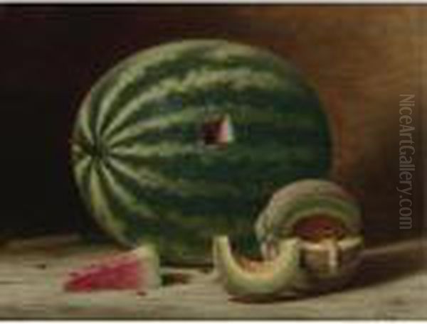 Still Life With Watermelon And Cantaloupe - view 1