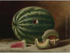 Still Life With Watermelon And Cantaloupe by Albert F. King