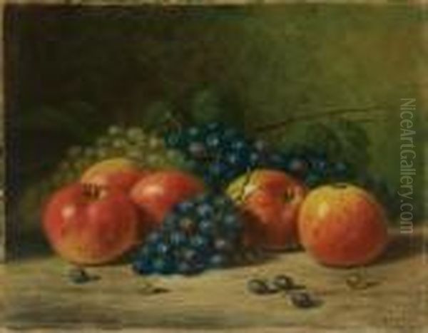 Still Life With Apples And Grapes - view 1