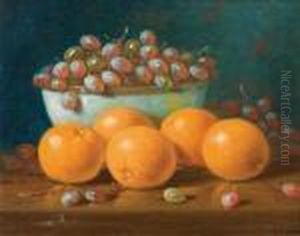 Bowl Of Grapes With Oranges by Albert F. King