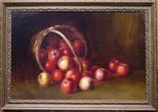 Apples Spilling From A Basket - view 1