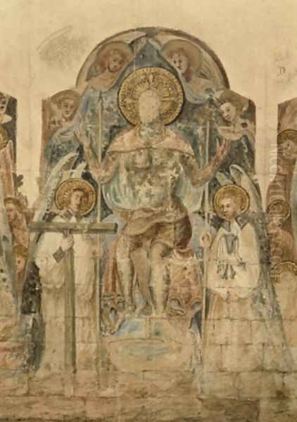 Study of the wall paintings at the Chapter House 4 - view 1