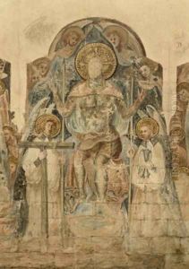 Study of the wall paintings at the Chapter House 4 by John Carter