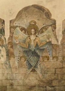 Study of the wall paintings at the Chapter House 12 by John Carter