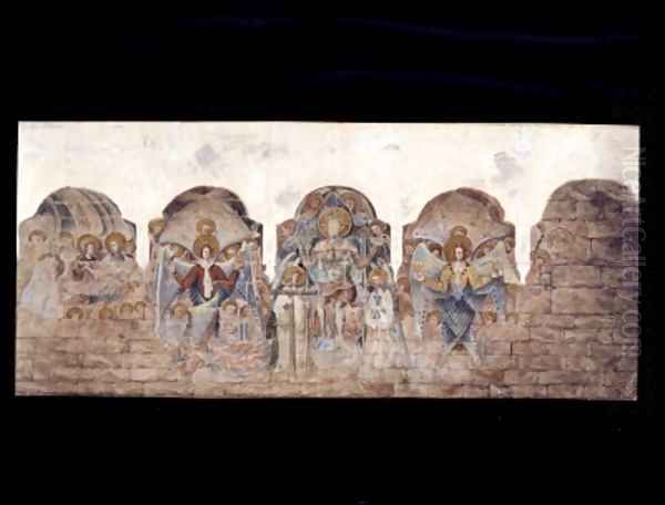 Study of the wall paintings at the Chapter House 10 - view 1