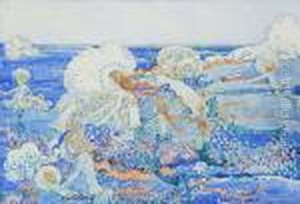 Mermaids Teaching Their Babies To Swim - view 1