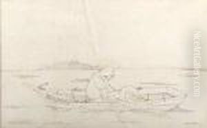 The Fisherman Finds The Mermaid In His Net by Jessie Marion King