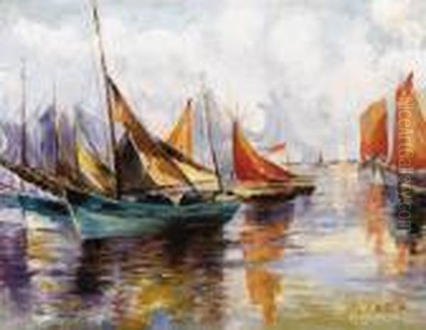 Sailboats In The Harbor - view 1
