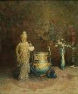 Eastern Treasures: A Still Life Of Asian Pottery