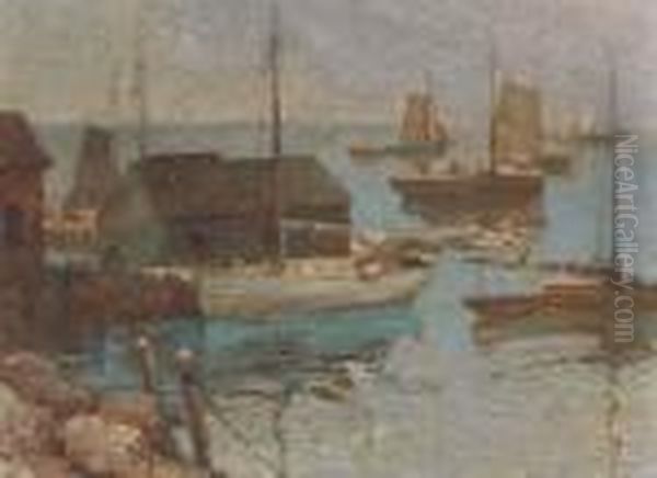 Fishing Boats, Camden, Maine; Also An Etching - view 1