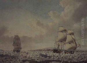 The 'Racehorse' and `Carcass' forcing their way through the ice, 10th August 1772