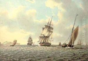 Shipping off Dover, Kent by John the Younger Cleveley