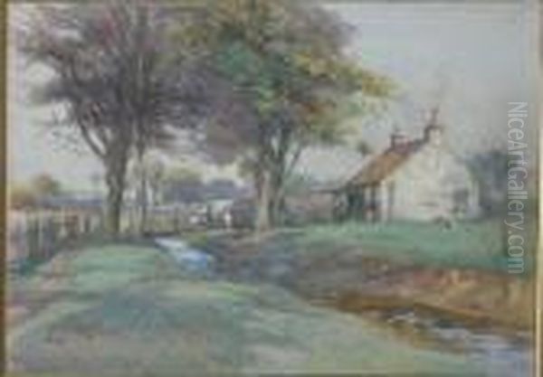 Cottage And A Stream, Peffermill - view 1
