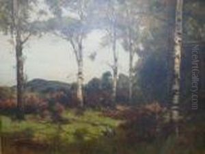 Rabbits At The Edge Of A Wood by James Scott Kinnear
