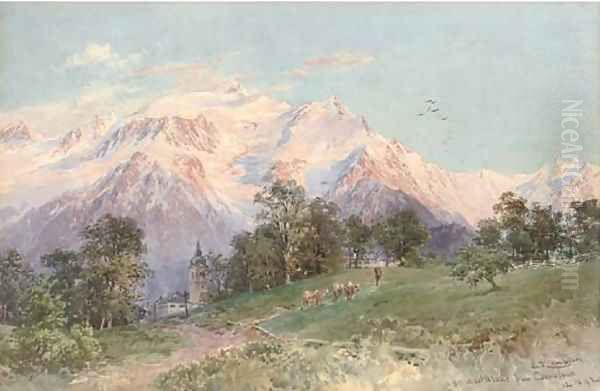 Mont Blanc from Combloux by Edward Theodore Compton