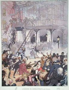 Fire at the Opera Comique, 25th May 1887 by Eugene Courboin