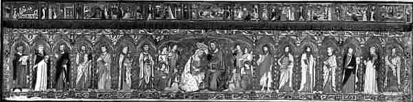 The Coronation of the Virgin Accompanied by a Series of Saints, an altar frontal - view 1