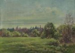 Fruhlingswiese Am Waldrand by Nelson Gray Kinsley