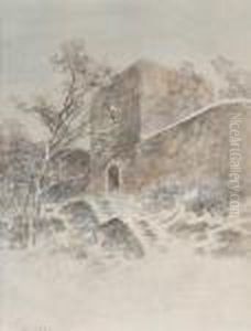 Burgruine Falkenstein Im Winter by Nelson Gray Kinsley