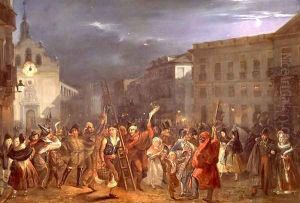 The Night of the Three Kings at Puerta del Sol, Madrid, 1839