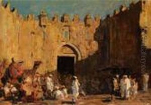 Das Damaskus-tor In Jerusalem by Erich Kips