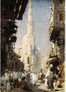Stadtansicht Von Bangkok Am Menam Um 1930 by Erich Kips