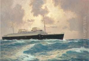 The German Liner Bremen Outward Bound For New York