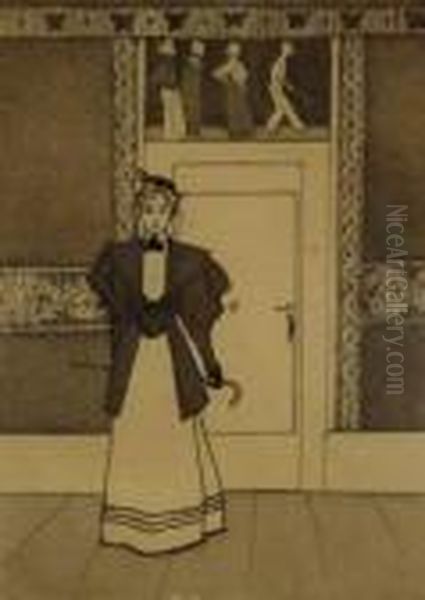 Sans Titre [jeune Fille Au Chapeau Et Au Parapluie] - view 1