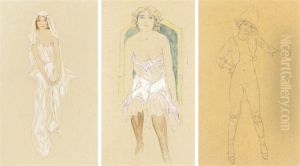 The Young Bride; Contemplation; And Fun And Games by Raphael Kirchner
