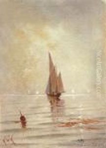 Sailing Ship by Henry William Kirkwood