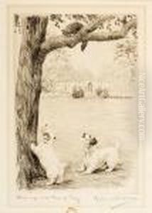 One Up And Two To Play!, Sealyham Terrier by Marguerite Kirmse