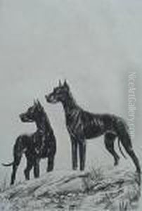 Two Great Danes- by Marguerite Kirmse