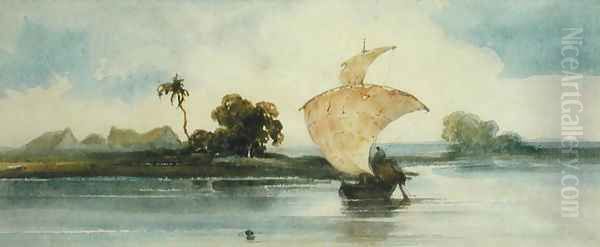 A Craft on an Indian River - view 1