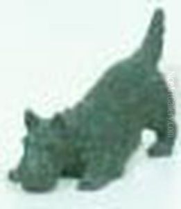 Crouching Scottie by Marguerite Kirmse