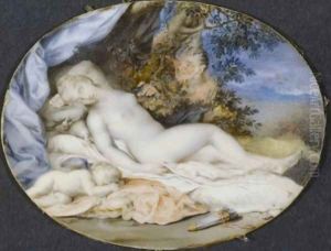 Venus and Cupid asleep spied upon by a satyr by Jacques Charlier