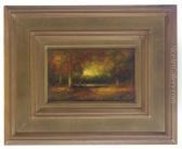 Figures In An Autumnal Landscape - view 1